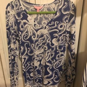 EUC Lilly Pulitzer size L octopus print shirt